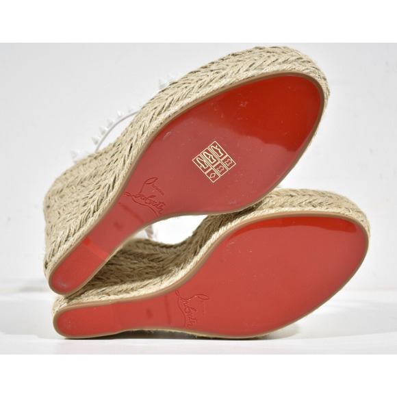Christian Louboutin Mafaldina Zeppa 120 White Platform Wedge Sandal Heel Pump 42 - Picture 12 of 12